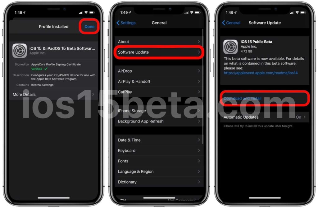 ios 15 public beta profile download ios 15 public beta profile download