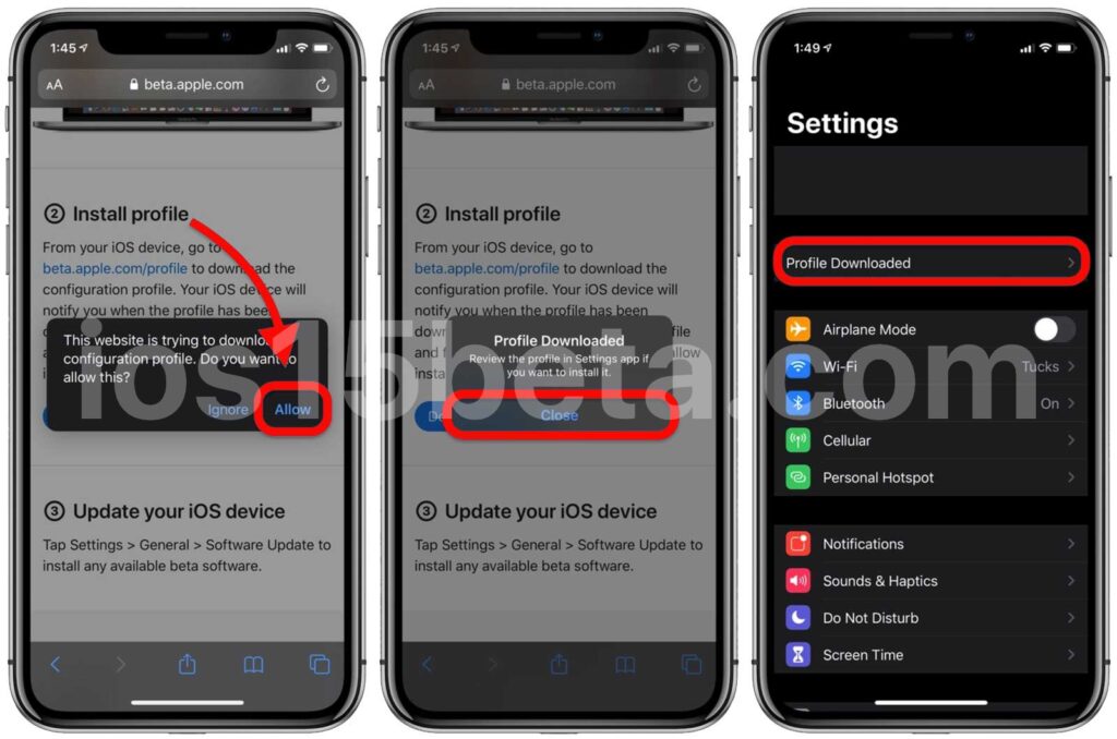 ios 15 beta profile download link
