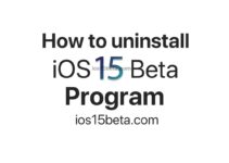 How to uninstall iOS 15 beta program
