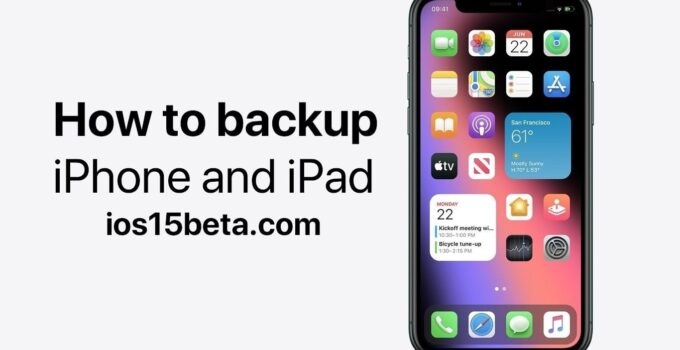 How to backup iPhone and iPad